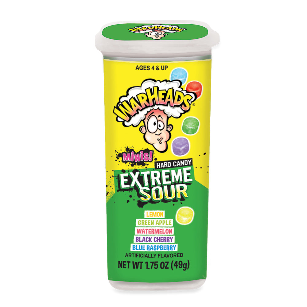 Warheads Mini Size Sour Hard Candy - 18/box