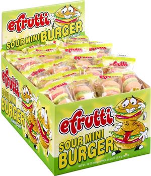 Gummi Sour Mini Burgers - 60/box