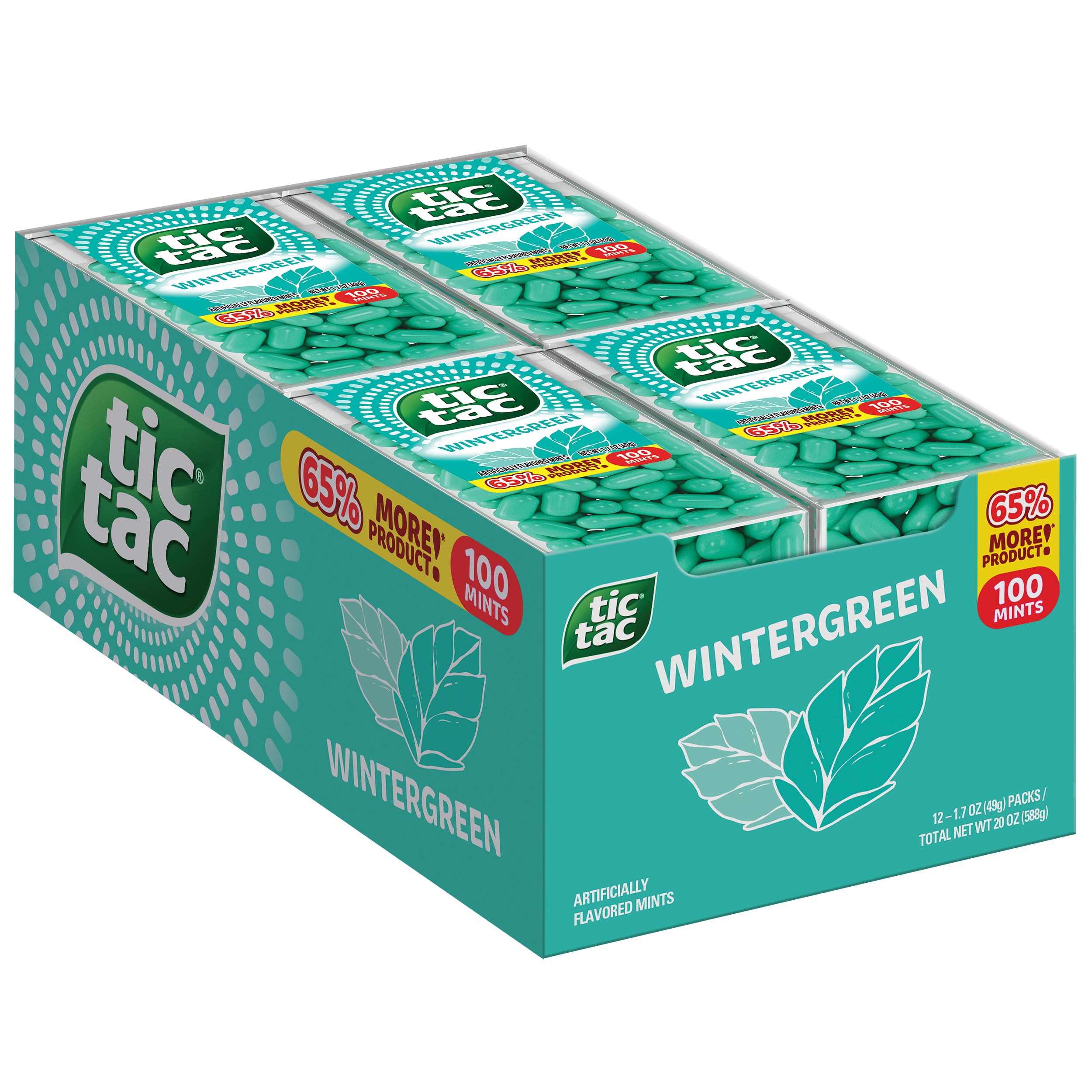 Tic Tac Wintergreen Breath Mints | 12 Tic Tac Boxes per Case – The