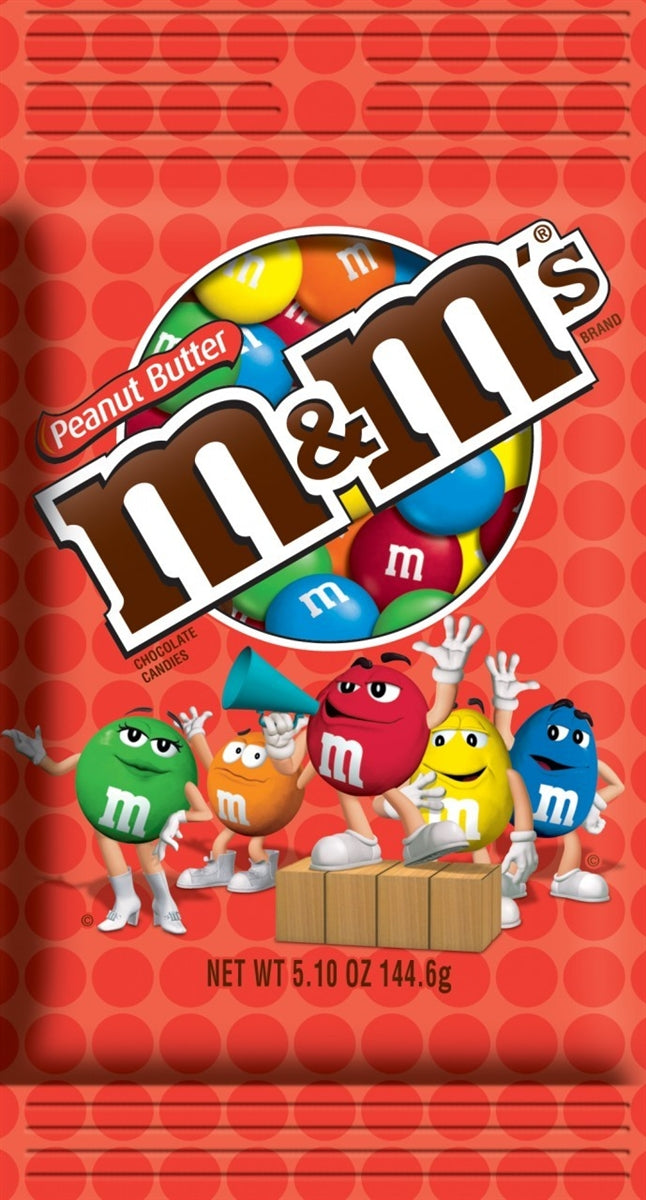 M&M's Peanut Butter Milk Chocolate Candy, 5.1 Oz Bag, Pantry
