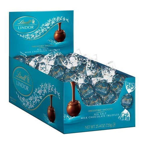Lindt Lindor Truffles Sea Salt Milk Chocolate - 60/box