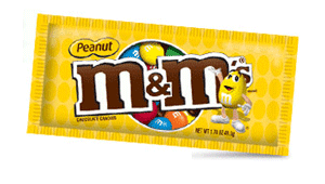 M&M's Milk Chocolate-Coated Candy with Peanuts 48 ct Box 8/Case