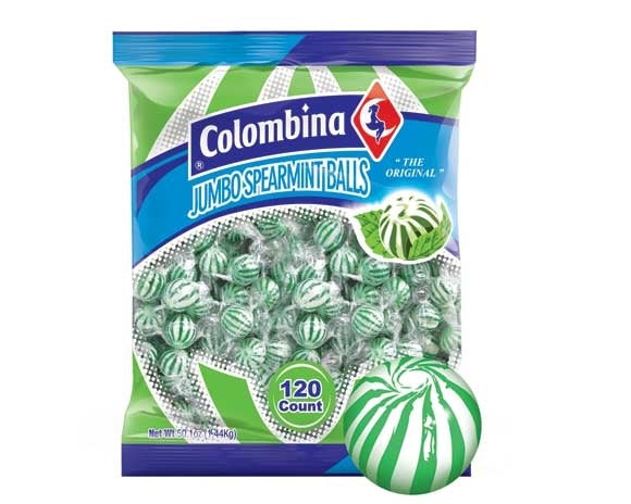 Jumbo Spearmint Balls - 120/bag