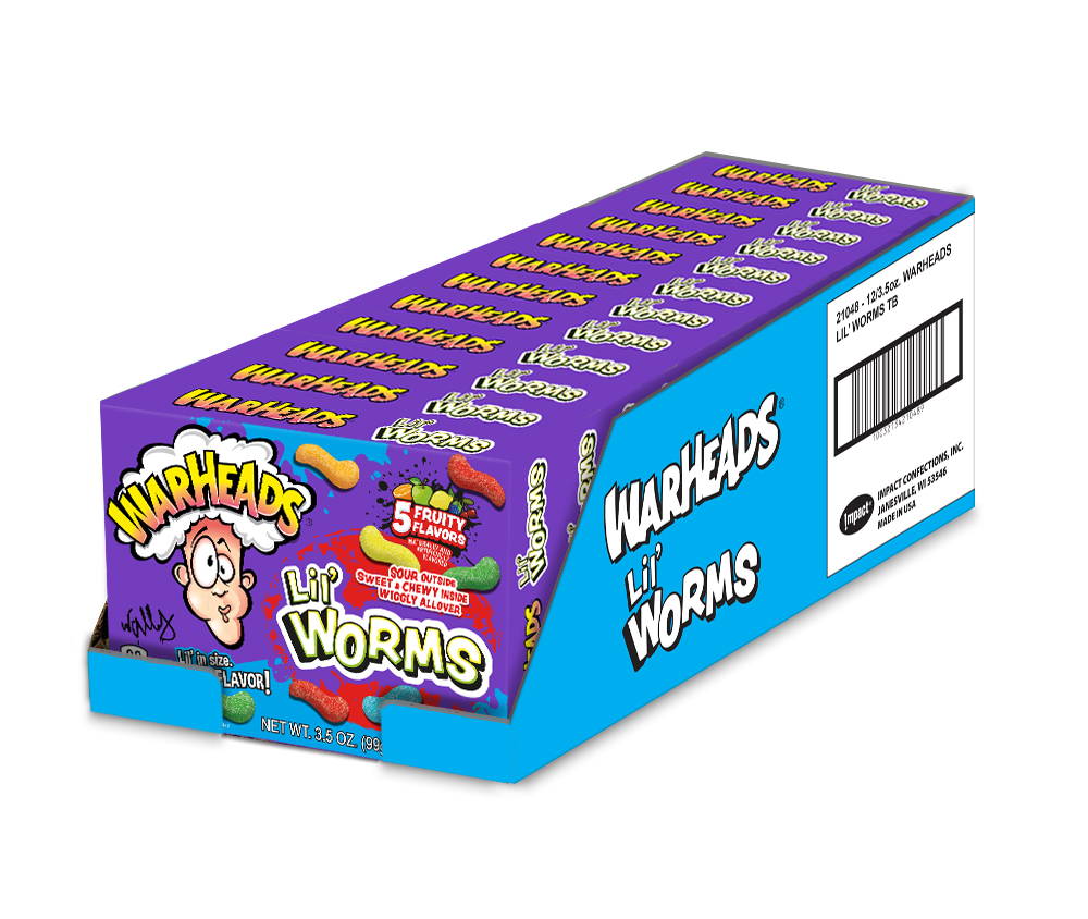 Warheads Lil' Worms Theater - 12/box