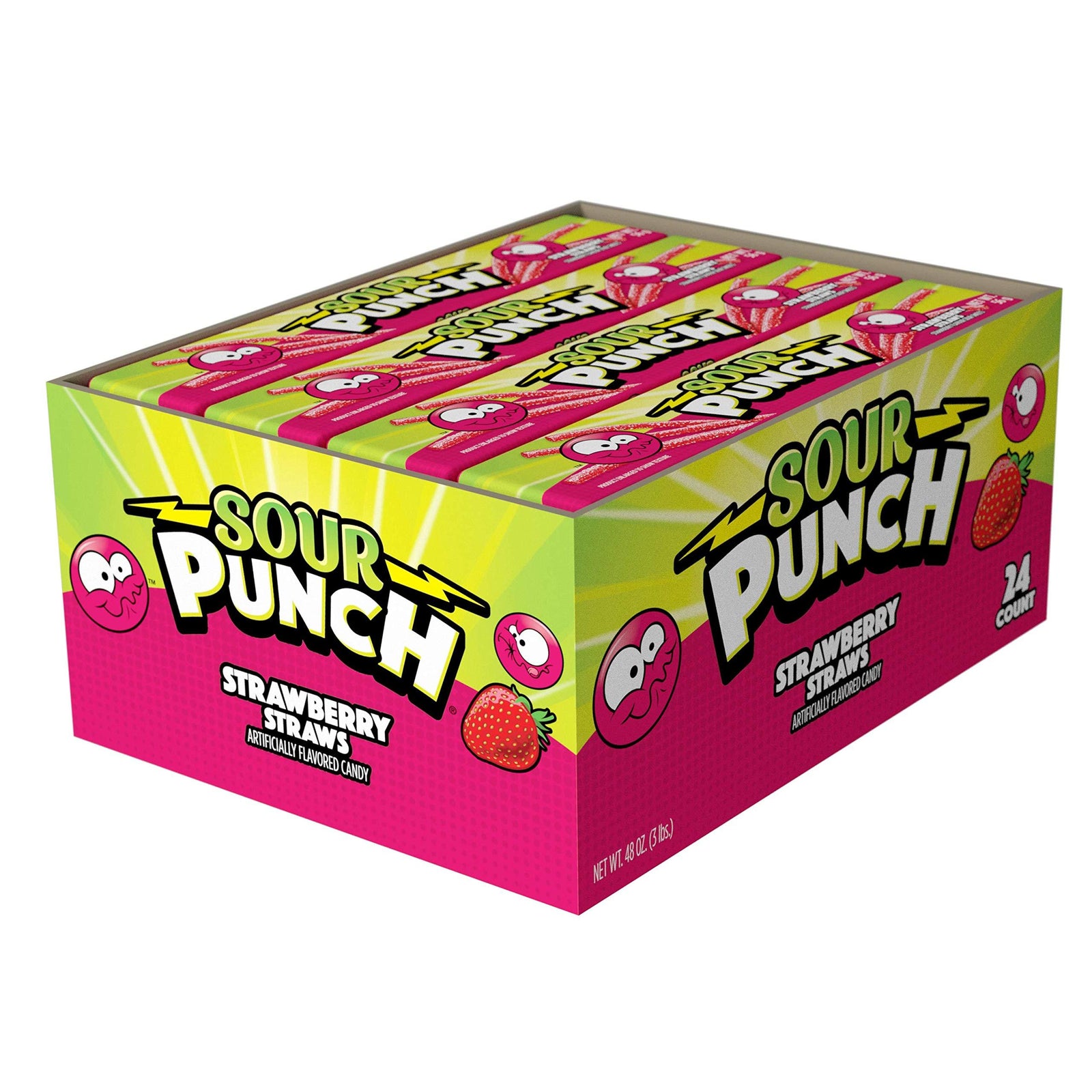 Sour Punch Strawberry Straws - 24 ct