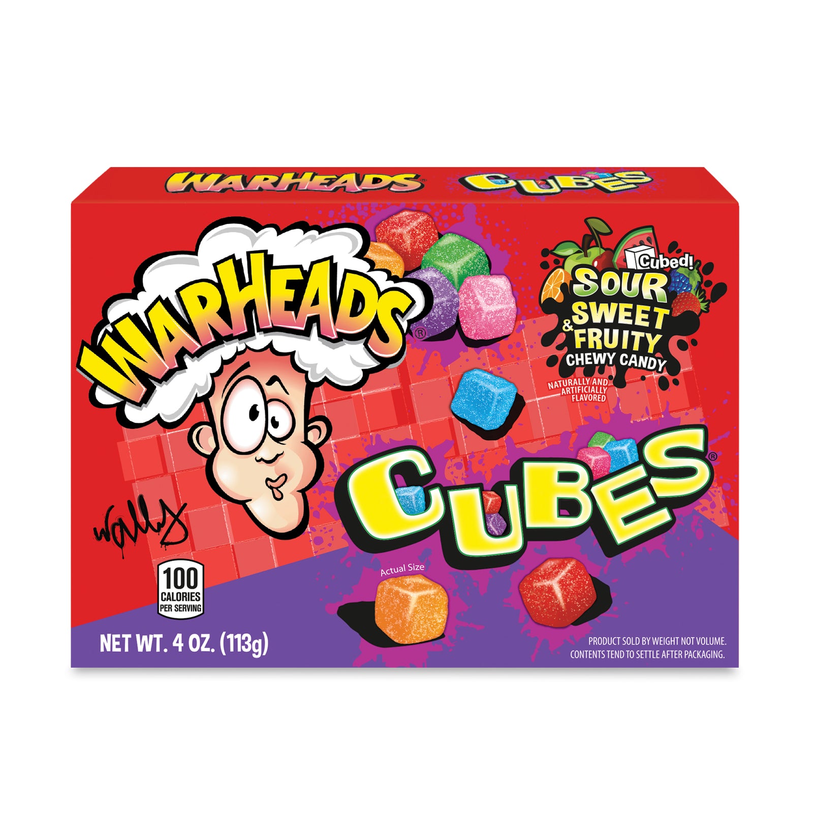 Warheads Sour Chewy Cubes Theater - 12/box