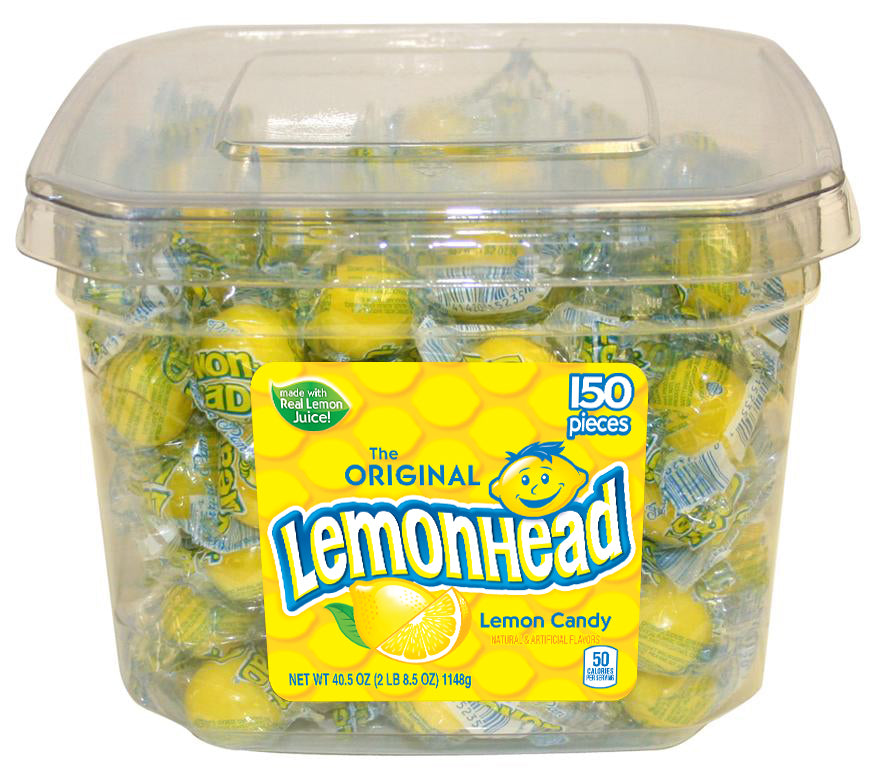 LemonHead Sour Candies in Bulk | 150 Lemonheads per Jar – The Wholesale ...