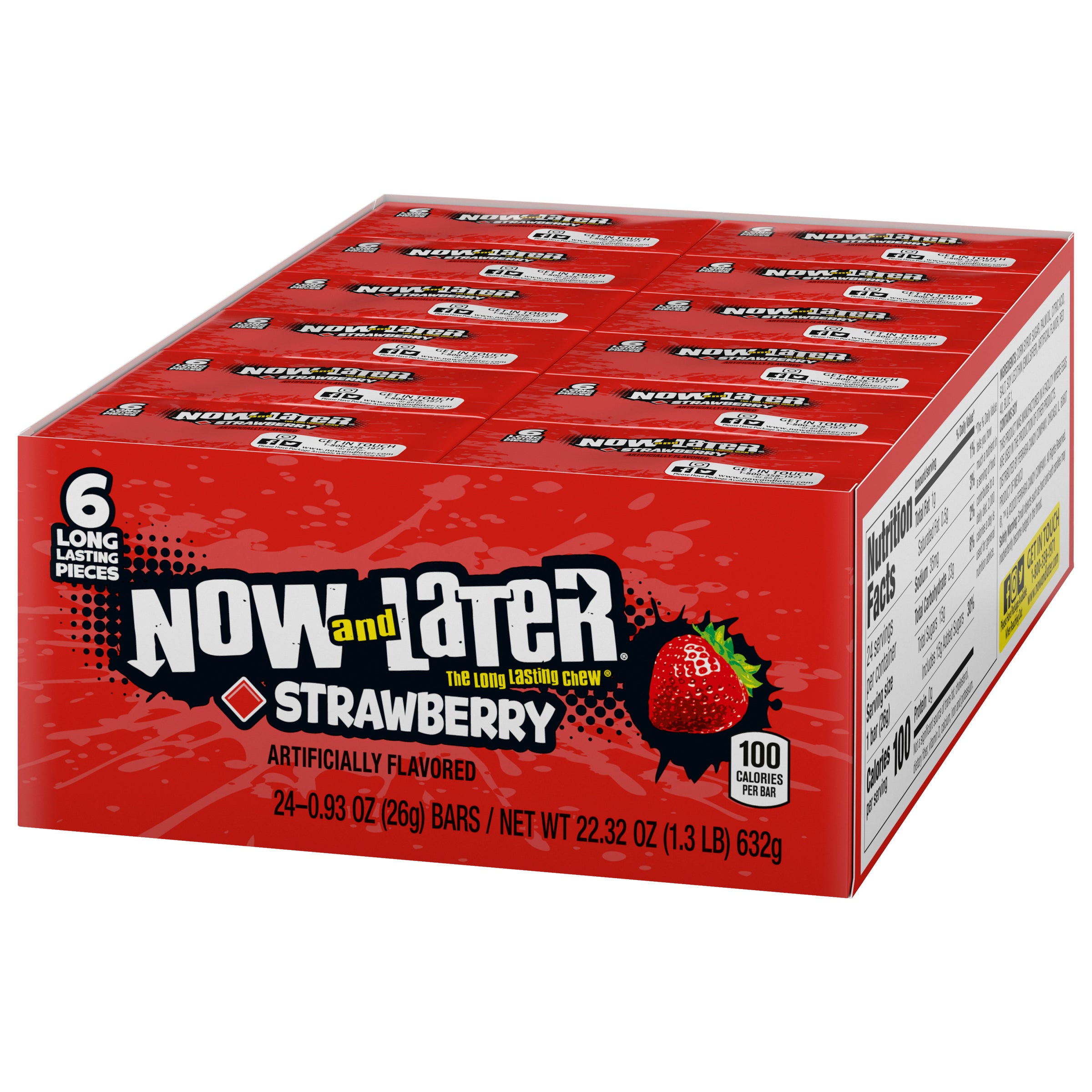 Now and Later Changemaker Strawberry - 24/box – The Wholesale Candy Shop