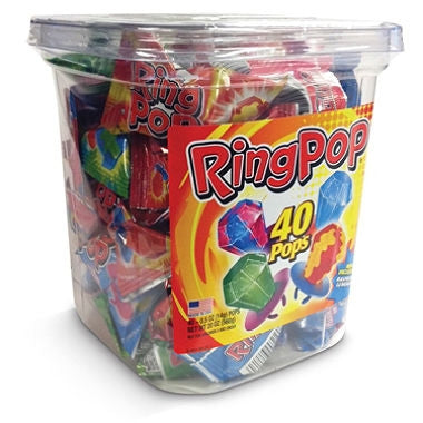 Ring Pops Assorted - 40/Jar