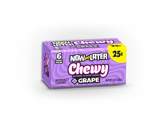 Now and Later Chewy Grape - 24/box
