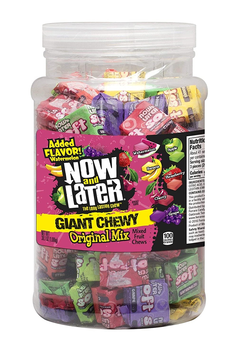 Now and Later Giant Chewy Assorted - 120/Jar