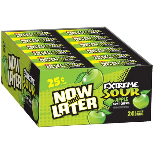 Now and Later Changemaker Extreme Sour - Apple - 24/box