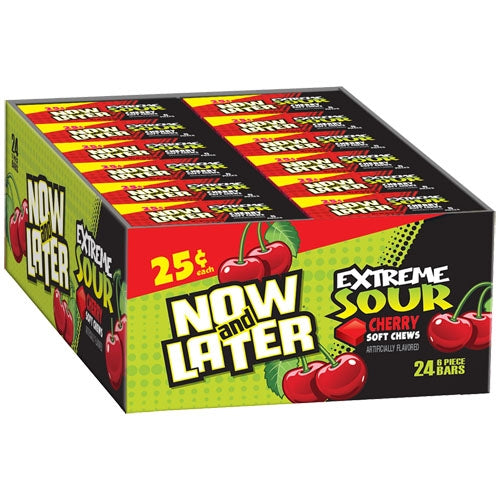 Now and Later Changemaker Extreme Sour - Cherry - 24/box